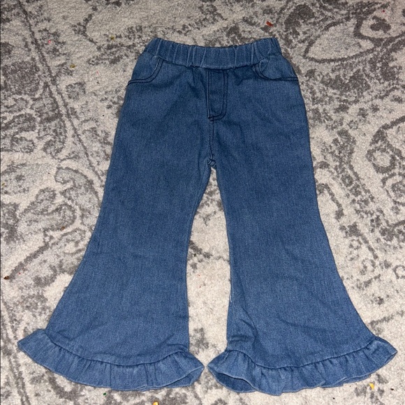 Girls' Flared Denim Pants - Picture 1 of 1